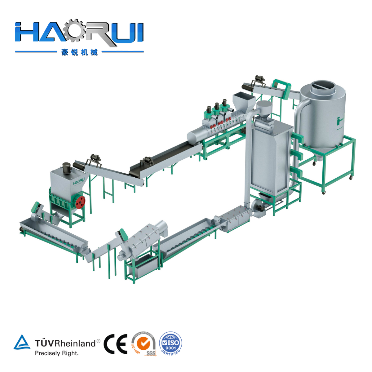 Giá tốt 300-3000kg/h pp pe phim dệt dây giặt cho tái chế nhựa