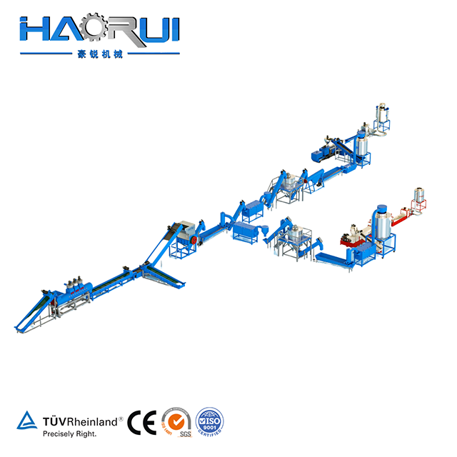 Machine de recyclage de bouteilles pour animaux de compagnie de 1000 kg / h