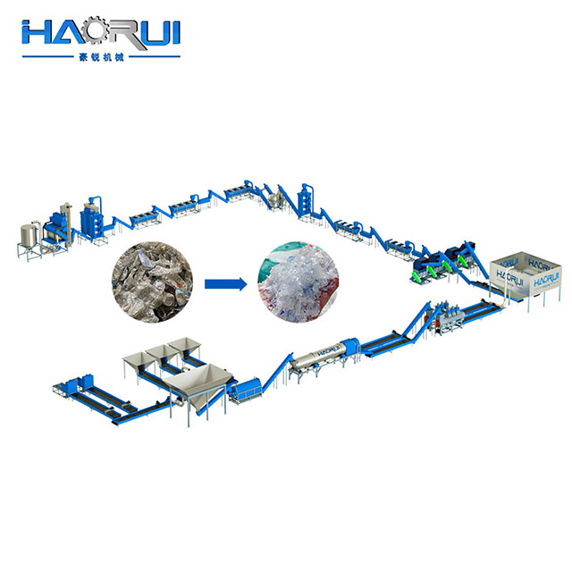 خط إعادة تدوير غسيل زجاجات PET