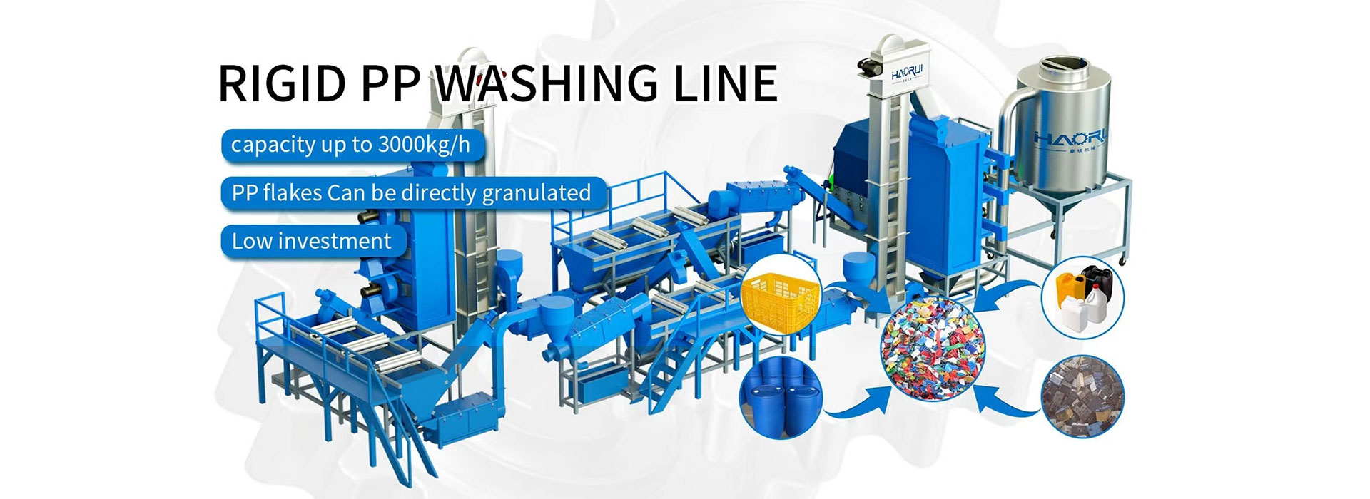 Produsen mesin daur ulang kantong plastik PP PE / film / botol